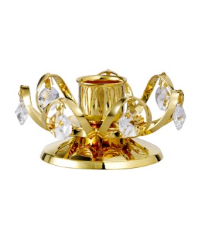 24K GOLD PLATED CANDLE HOLDER (SMALL) 
